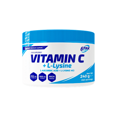6PAK Nutrition - Vitamin C + L-Lysine 240g Wyprzedaż! - Zdjęcie główne