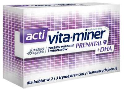 Acti Vita-miner Prenatal + DHA 30tab. + 30kaps. - Zdjęcie główne