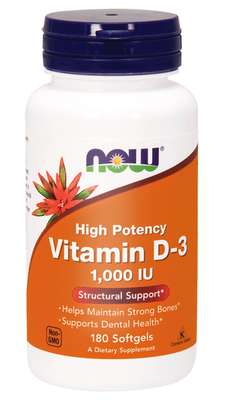 Vitamin D3 1000IU 180kaps. - Zdjęcie główne