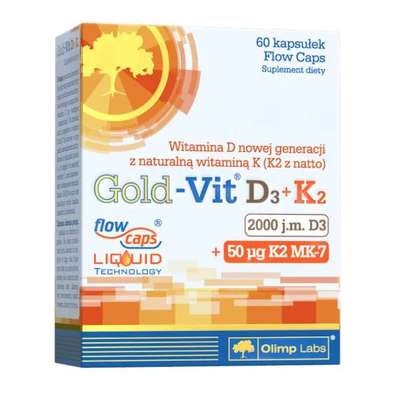 Gold-Vit D3+K2 2000IU 60kaps. - Gold-Vit D3+K2 2000IU 60kaps.