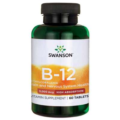 Swanson - Methylcobalamin High Absorption Vitamin B12 5mg 60tab. do ssania - Zdjęcie główne