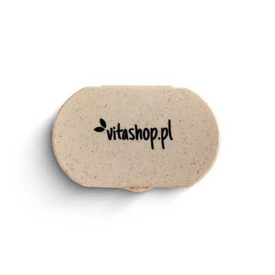Vitashop - Pojemnik na tabletki - pillbox bambusowy - 3 przegrody - Pojemnik